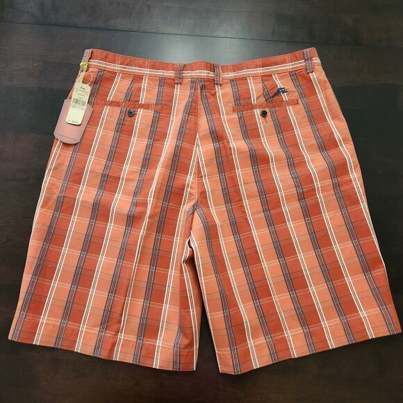 NWT Tommy Bahama Playa Del Plaid Cotton Silk Shorts Size 42 - Picture 4 of 4
